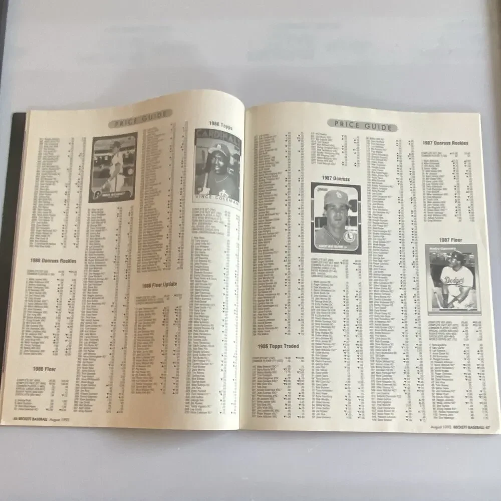 Beckett Baseball Card Monthly Price Guide Magazine August 1992 Issue